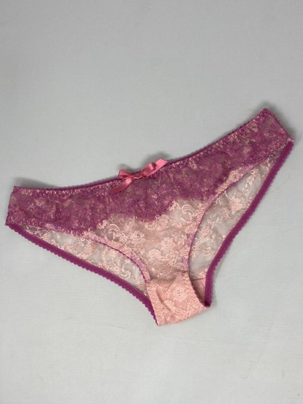 Agent Provocateur Francoise Pink Lace Brief Large New